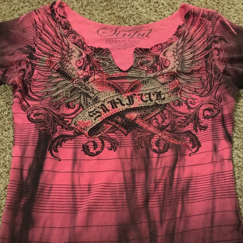 Sinful tee size medium